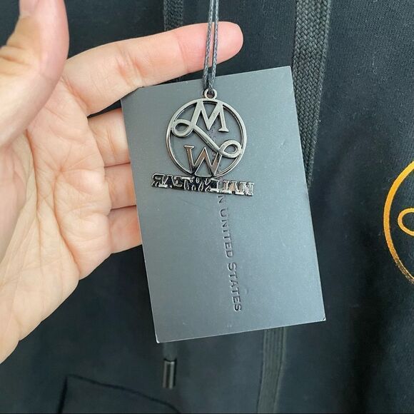 MALINWEAR Exclusive Black Winter 500 GSM Hoodie Pullover size medium New - Picture 5 of 12